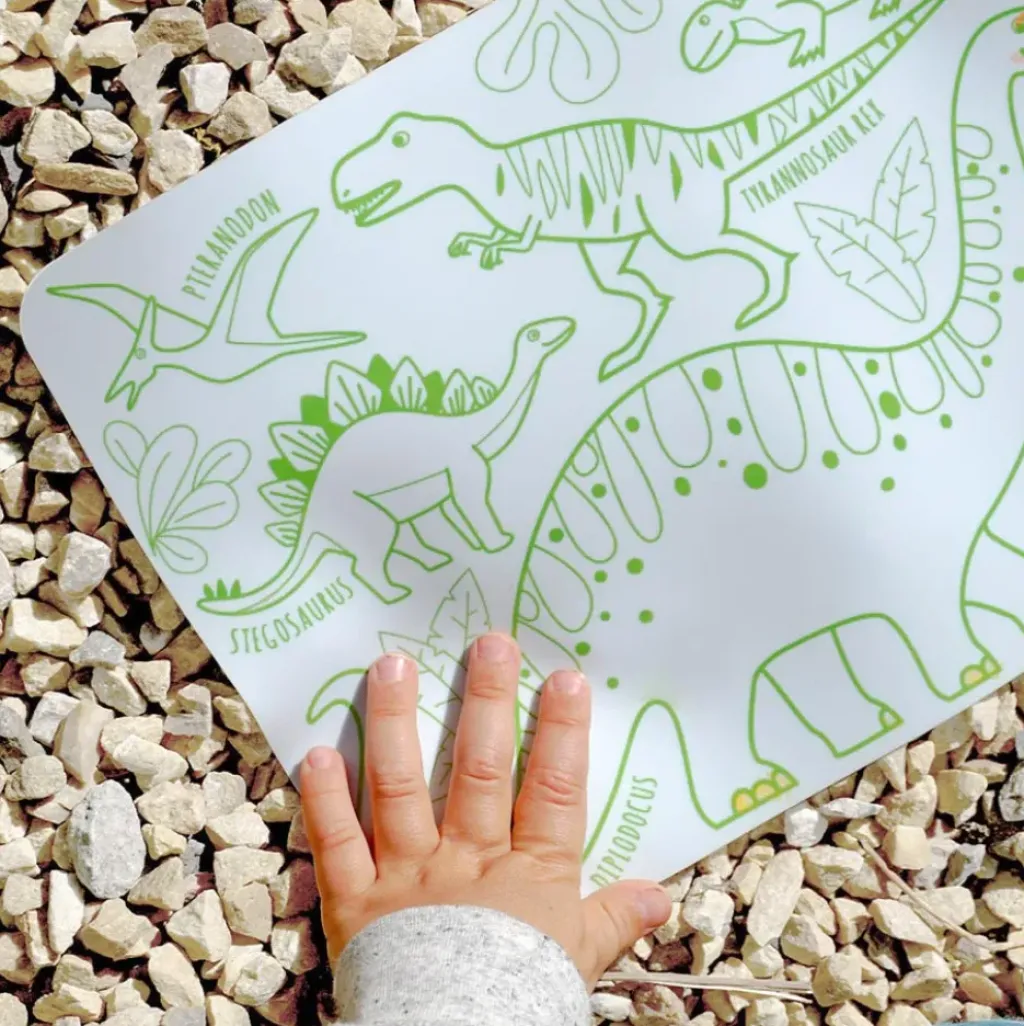 Les Biscottes Set Silicone à Colorier Dino - Super Petit Online