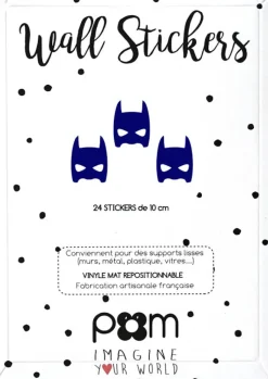 Pöm le Bonhomme Stickers muraux masques bleu Clearance