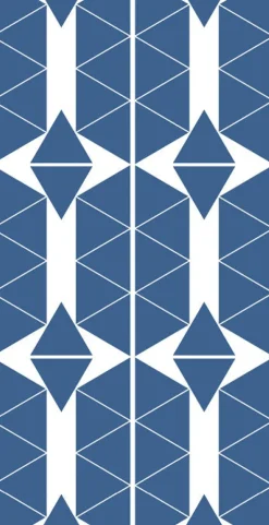 Pöm le Bonhomme Stickers Muraux Triangles Bleu Gris New