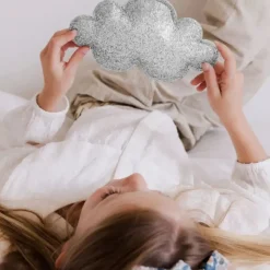 Luciole et Petit Pois Suspension Nuage Glitter Argenté - Hot