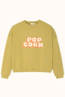 Apaches Collections Sweat Nirali Pop Corn Placé Olive - Fashion