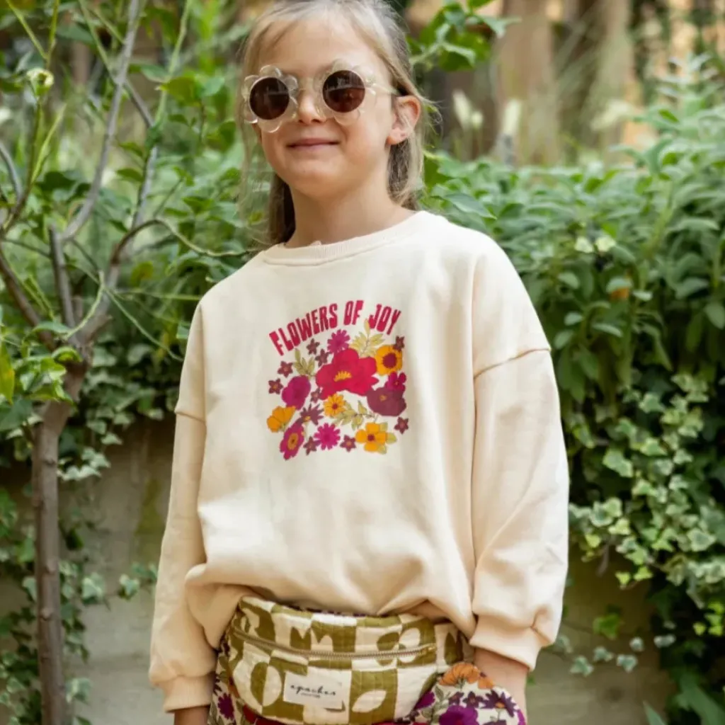 Apaches Collections Sweat Sahara Flowers Macadamia - Fashion