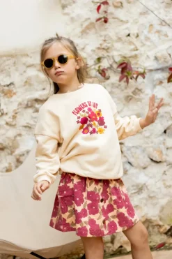 Apaches Collections Sweat Sahara Flowers Macadamia - Fashion