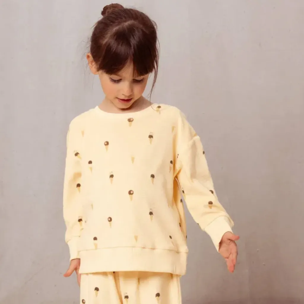 Studio Bohème Sweat Shirt Bart Vanille Glaces - Clearance