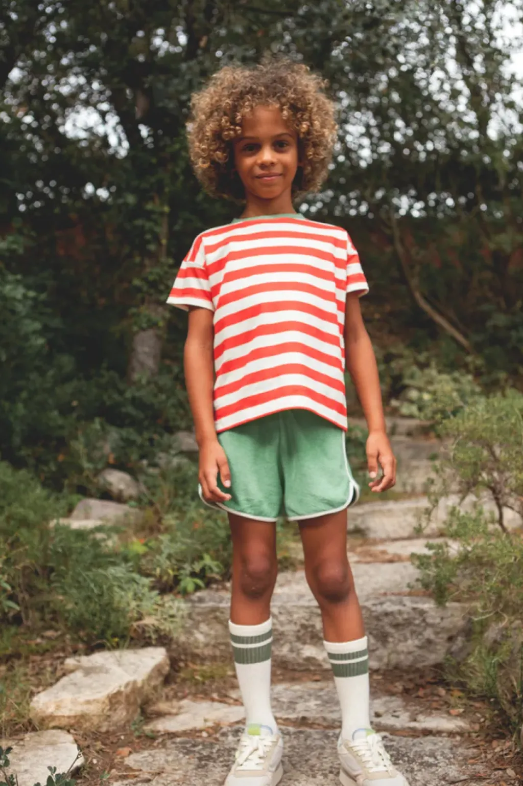 Marlot Paris Tee Shirt Augusto Orange Rayé - Sale