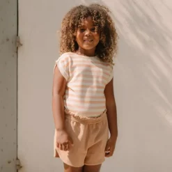 Studio Bohème Tee Shirt Bama Rayé Rose - Hot