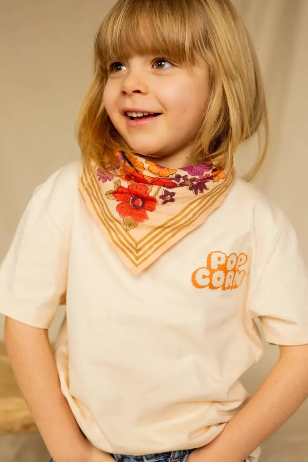 Apaches Collections Tee-Shirt Karu Pop Corn Placé Macadamia - Best