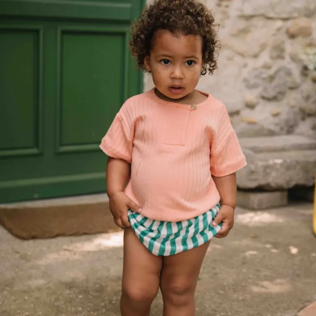 Studio Bohème Tee-Shirt Orso Rib Pêche - Fashion