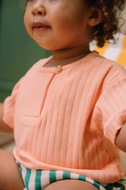 Studio Bohème Tee-Shirt Orso Rib Pêche - Fashion