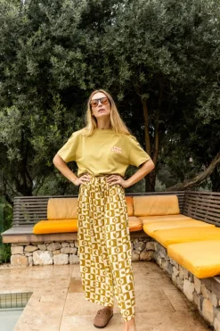 Apaches Collections Tee-Shirt Ouma Pop Corn Placé Olive - Online