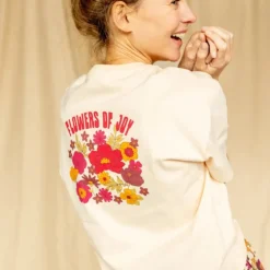 Apaches Collections Tee-Shirt Oumo Flowers Macadamia - Outlet