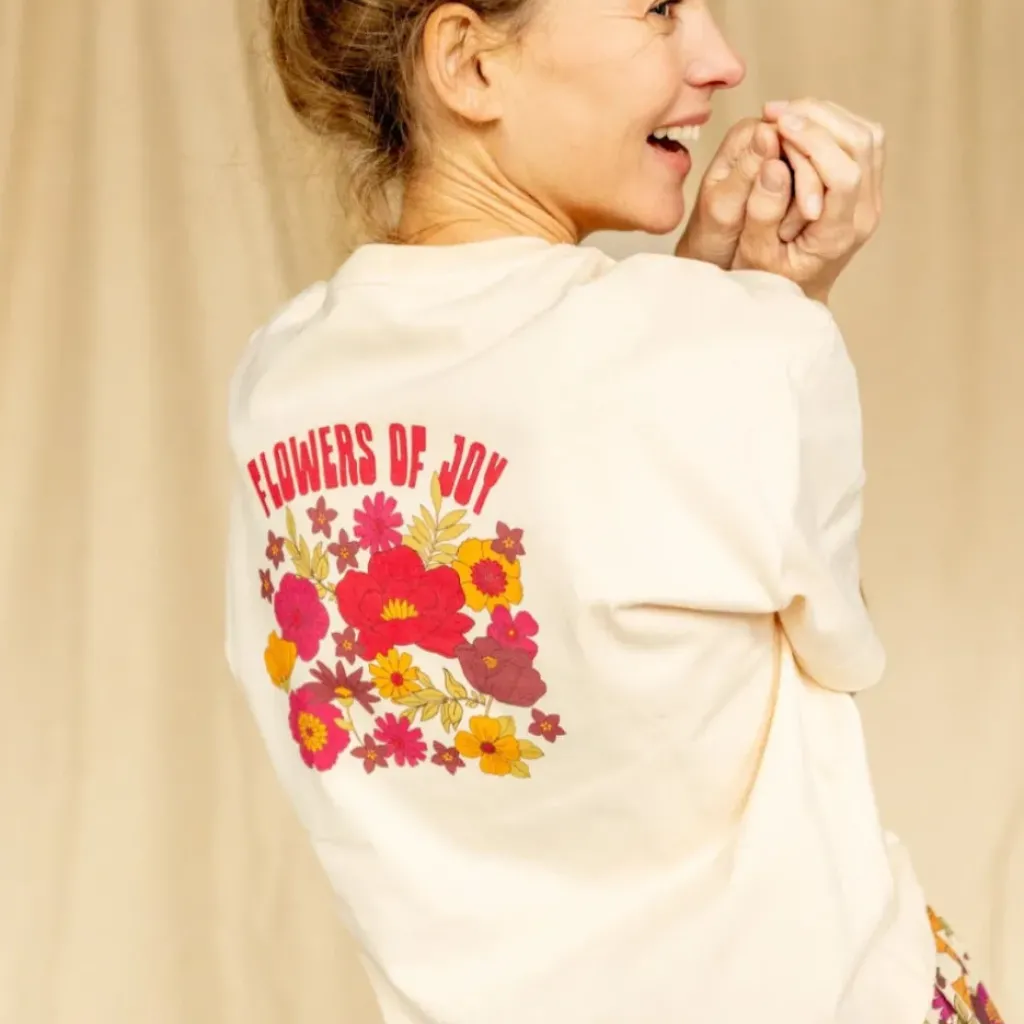 Apaches Collections Tee-Shirt Oumo Flowers Macadamia - Outlet