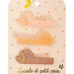 Luciole et Petit Pois Trio de Barrettes Nacre Hérissons - Best