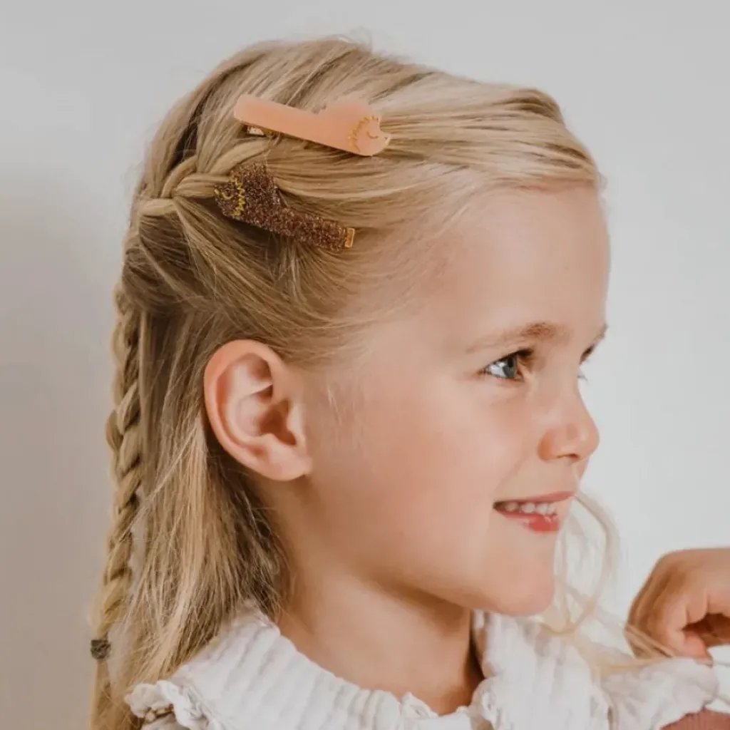 Luciole et Petit Pois Trio de Barrettes Nacre Hérissons - Best