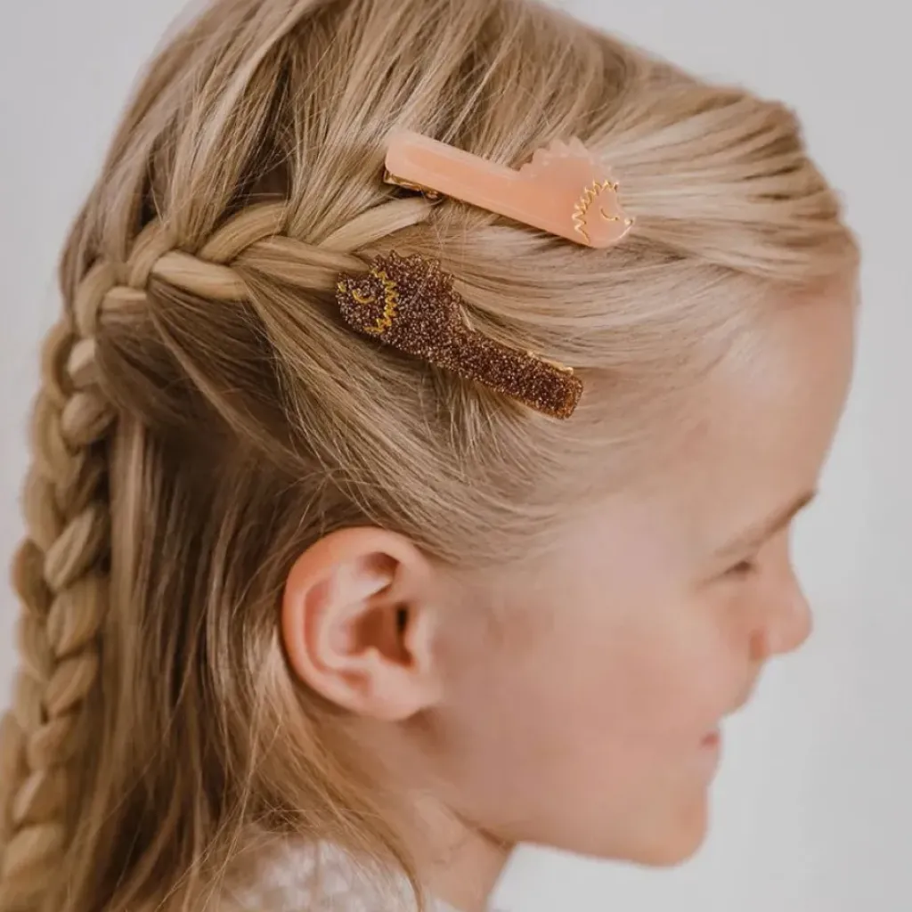 Luciole et Petit Pois Trio de Barrettes Nacre Hérissons - Best