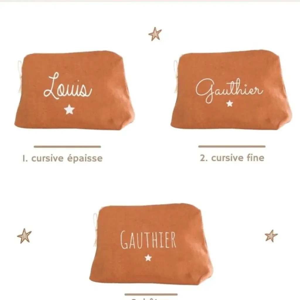 Oh la la Paris Trousse de Toilette Personnalisable Camel - Oh lala Paris Fashion