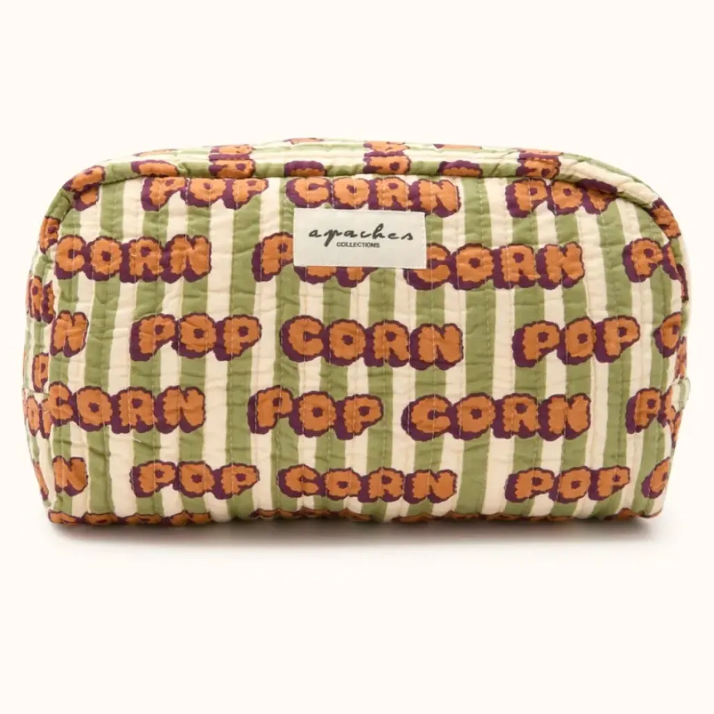 Apaches Collections Trousse de Toilette Pop Corn Olive - Discount