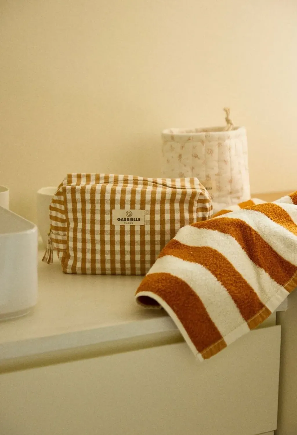 Gabrielle Paris Trousse de Toilette Vichy Curry - Outlet