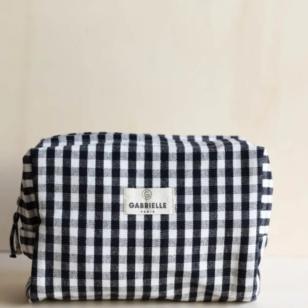 Gabrielle Paris Trousse Palma de Toilette Vichy Noir - Clearance