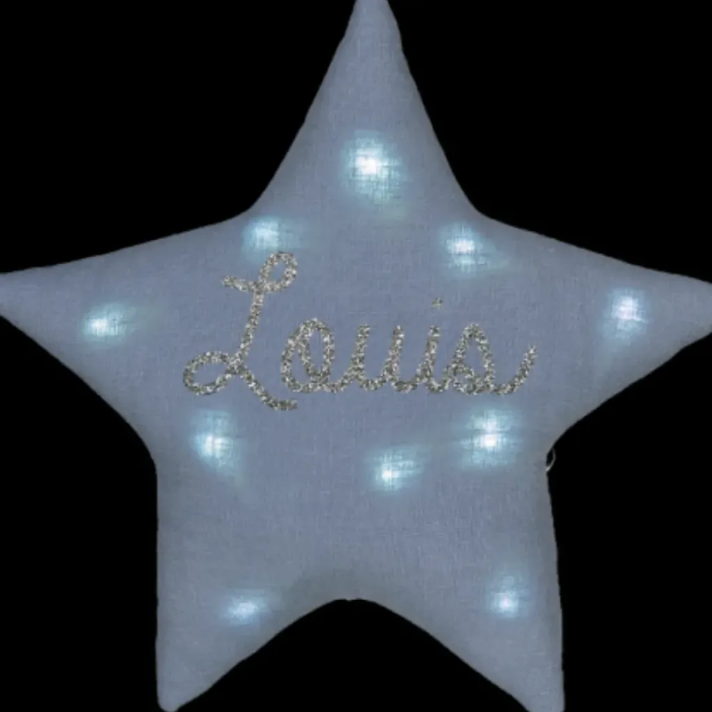 Oh la la Paris Veilleuse Etoile Lin Bleu Grisé - Fashion