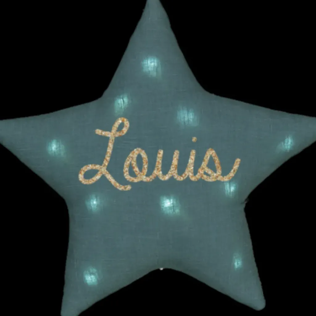 Oh la la Paris Veilleuse Etoile Musicale Lin Bleu Canard - Fashion