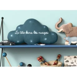 Oh la la Paris Veilleuse nuage bleu lin bleu canard Sale