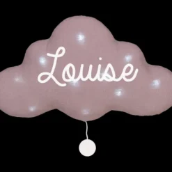 Oh la la Paris Veilleuse nuage musicale mauve grisé New