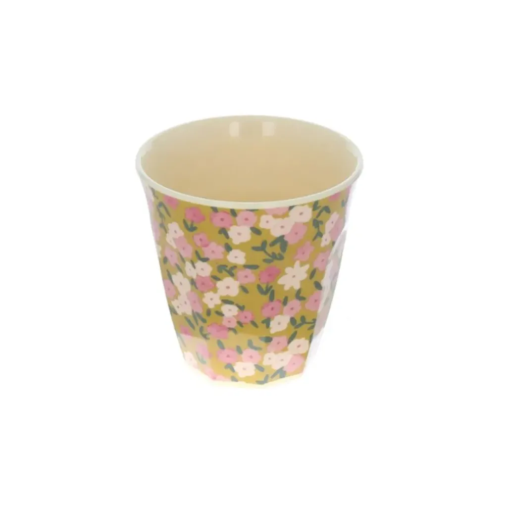 Petit Toi Verre Fleurs Moutarde - Sale