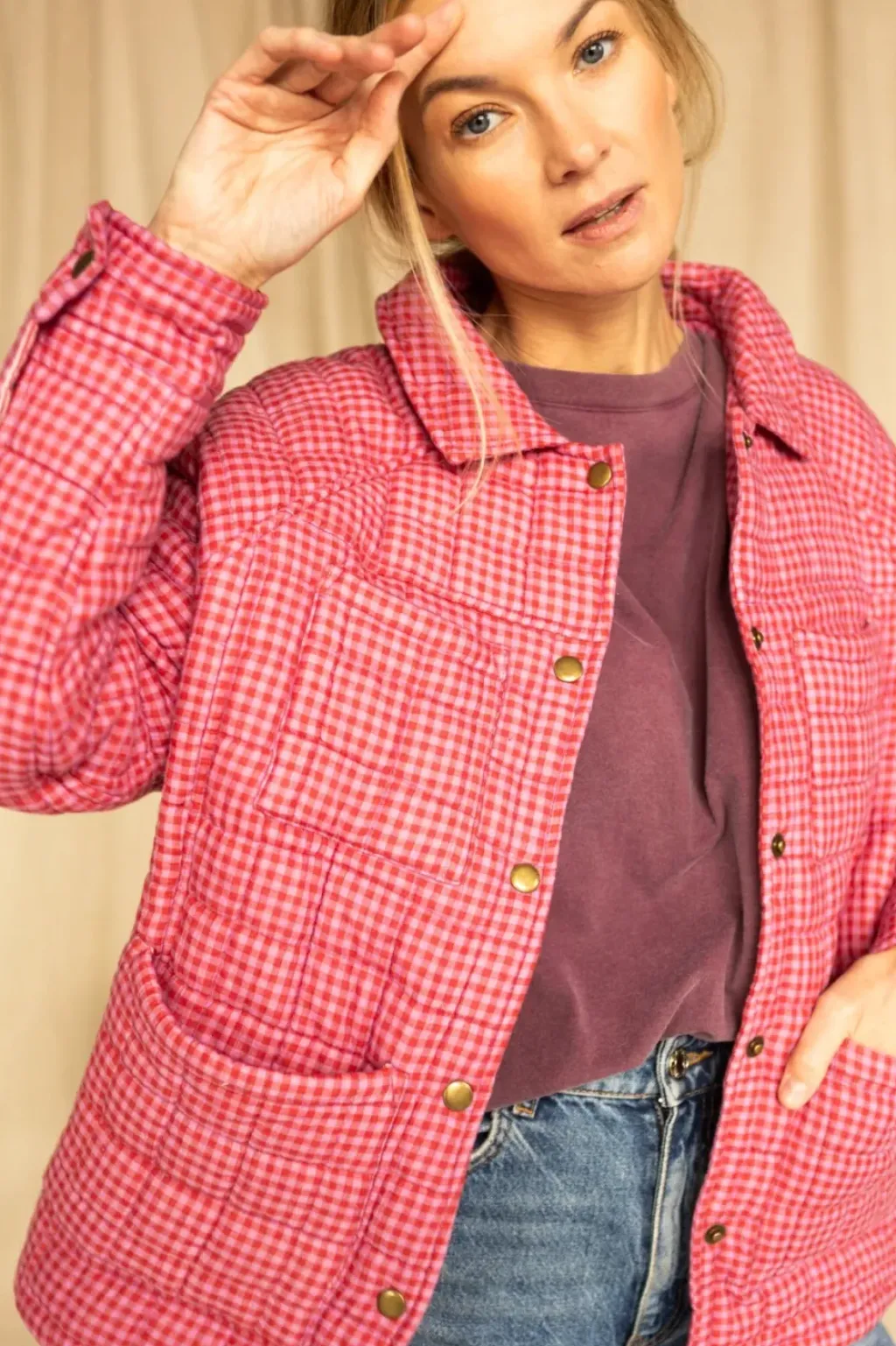 Apaches Collections Veste Kamal Khadi Fuchsia - Online